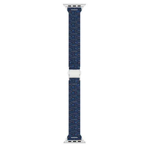 Strap for Apple Watch Series 11 10 42mm / 9 8 7 41mm / SE3 SE2 SE 6 5 4 40mm / 3 2 1 38mm Ink Splatter Pattern PC Watch Band - Blue - 1