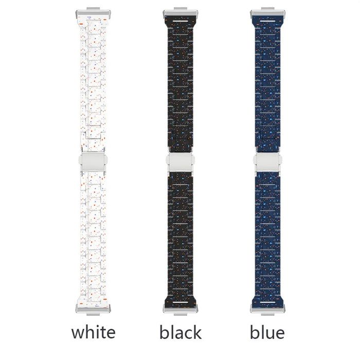 Strap for Huawei Watch Fit 5 / Fit 5 Pro / Fit 4 / Fit 4 Pro / Fit 3 Ink Splatter Pattern PC Watch Band - Black - 5
