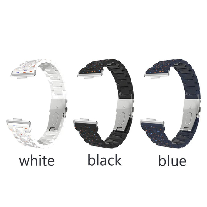 Strap for Huawei Watch Fit 5 / Fit 5 Pro / Fit 4 / Fit 4 Pro / Fit 3 Ink Splatter Pattern PC Watch Band - Black - 6