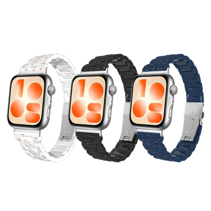 Strap for Huawei Watch Fit 5 / Fit 5 Pro / Fit 4 / Fit 4 Pro / Fit 3 Ink Splatter Pattern PC Watch Band - Black - 7