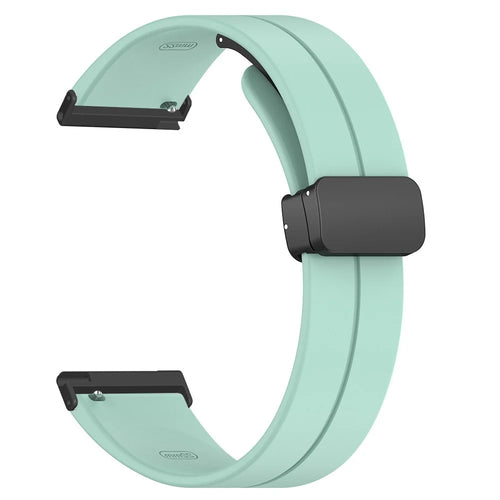 For Coros Nomad / Apex 4 46mm Silicone Strap Magnetic Foldable Buckle Wristband Replacement - Mint Green - 1