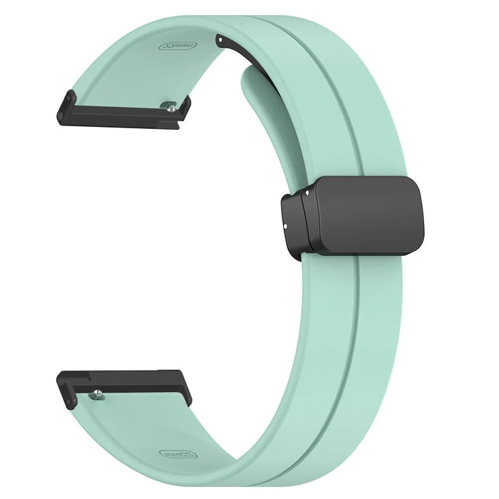 For Coros Nomad / Apex 4 46mm Silicone Strap Magnetic Foldable Buckle Wristband Replacement - Mint Green - 1