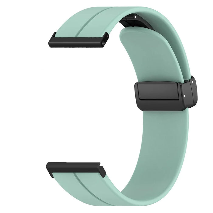 For Coros Nomad / Apex 4 46mm Silicone Strap Magnetic Foldable Buckle Wristband Replacement - Mint Green - 2