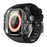 Silicone Strap for Apple Watch Ultra 3 2 1 49mm Sports Watch Band with One-touch Open PC Watch Case - Transparent Black+Steel+Black - 1