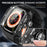 Silicone Strap for Apple Watch Ultra 3 2 1 49mm Sports Watch Band with One-touch Open PC Watch Case - Transparent Black+Steel+Black - 2