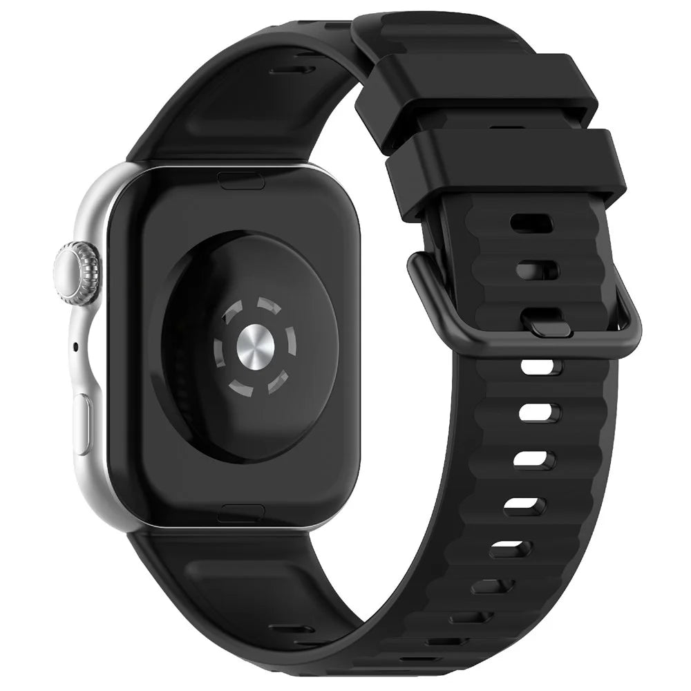 Silicone Strap for Huawei Watch Fit 5 Pro / Fit 5 / Fit 4 Breathable Sport Watch Band - Black - 1