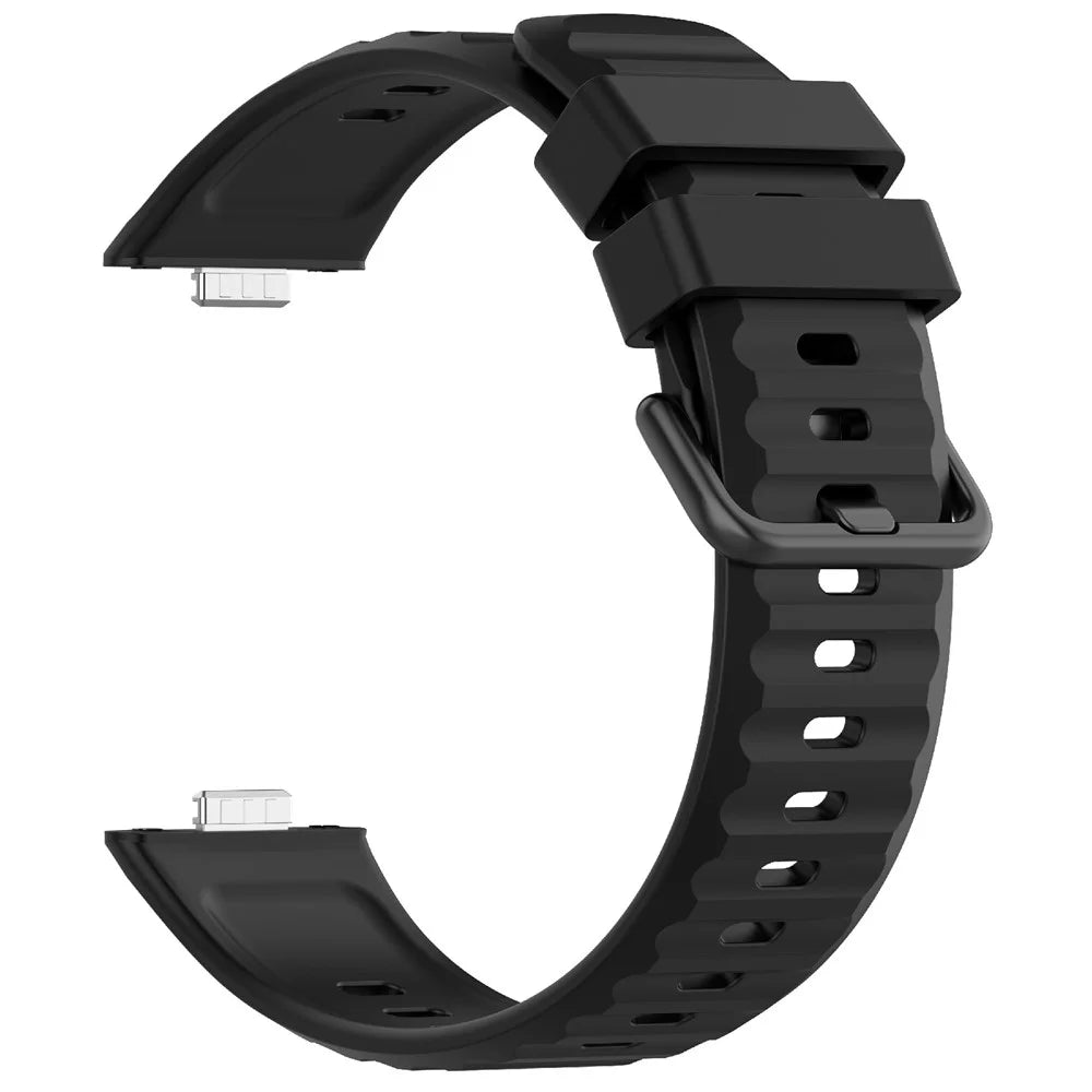 Silicone Strap for Huawei Watch Fit 5 Pro / Fit 5 / Fit 4 Breathable Sport Watch Band - Black - 4