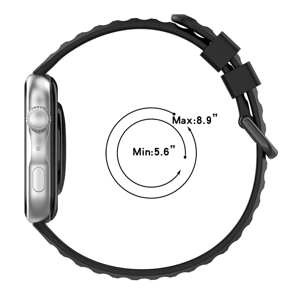Silicone Strap for Huawei Watch Fit 5 Pro / Fit 5 / Fit 4 Breathable Sport Watch Band - Black - 6