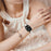 Genuine Cow Leather Strap with Black Buckle for Apple Watch Ultra 3 2 1 49mm / Series 11 10 46mm / 9 8 7 45mm / SE3 SE2 SE 6 5 4 44mm / 3 2 1 42mm Rhinestone Connector Watch Band - White - 4