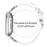 For Fitbit Versa 3 / Sense Strap with Silver Buckle Rhinestone Connector Genuine Cow Leather Watch Band - White - 6