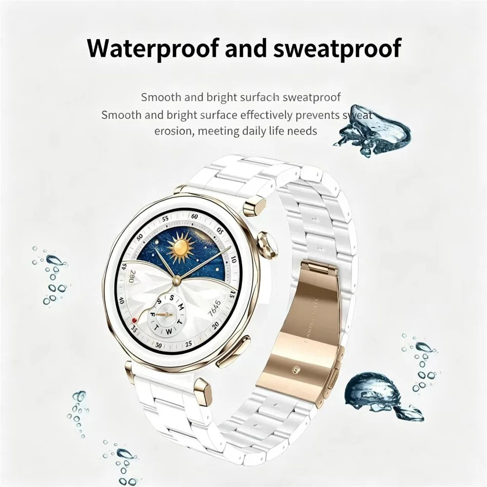 22mm Resin Strap for Huawei Watch GT 6 46mm / GT 5 46mm / Xiaomi Watch S4 Foldable Buckle 3-Bead Watchband with Tool - Tortoiseshell - 6