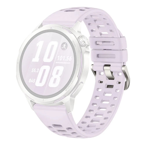 22mm Silicone Strap for Huawei Watch GT 6 46mm / GT 5 46mm / Xiaomi Watch S4 Sports Band Breathable Replacement Wristband - Purple - 1