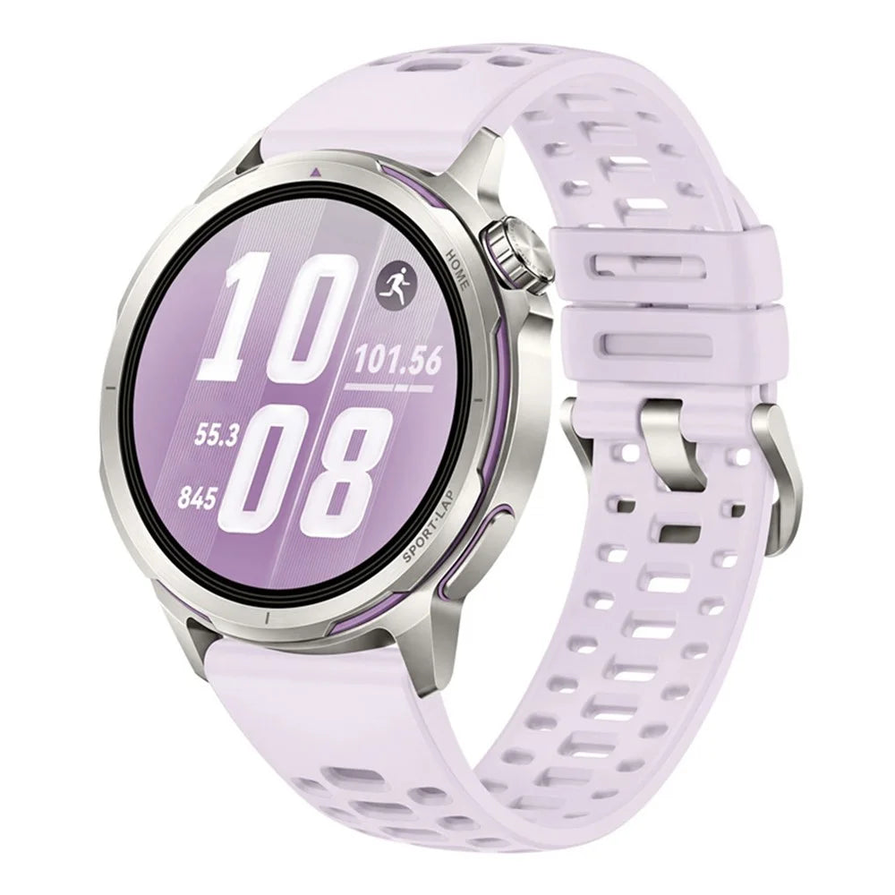 22mm Silicone Strap for Huawei Watch GT 6 46mm / GT 5 46mm / Xiaomi Watch S4 Sports Band Breathable Replacement Wristband - Purple - 2