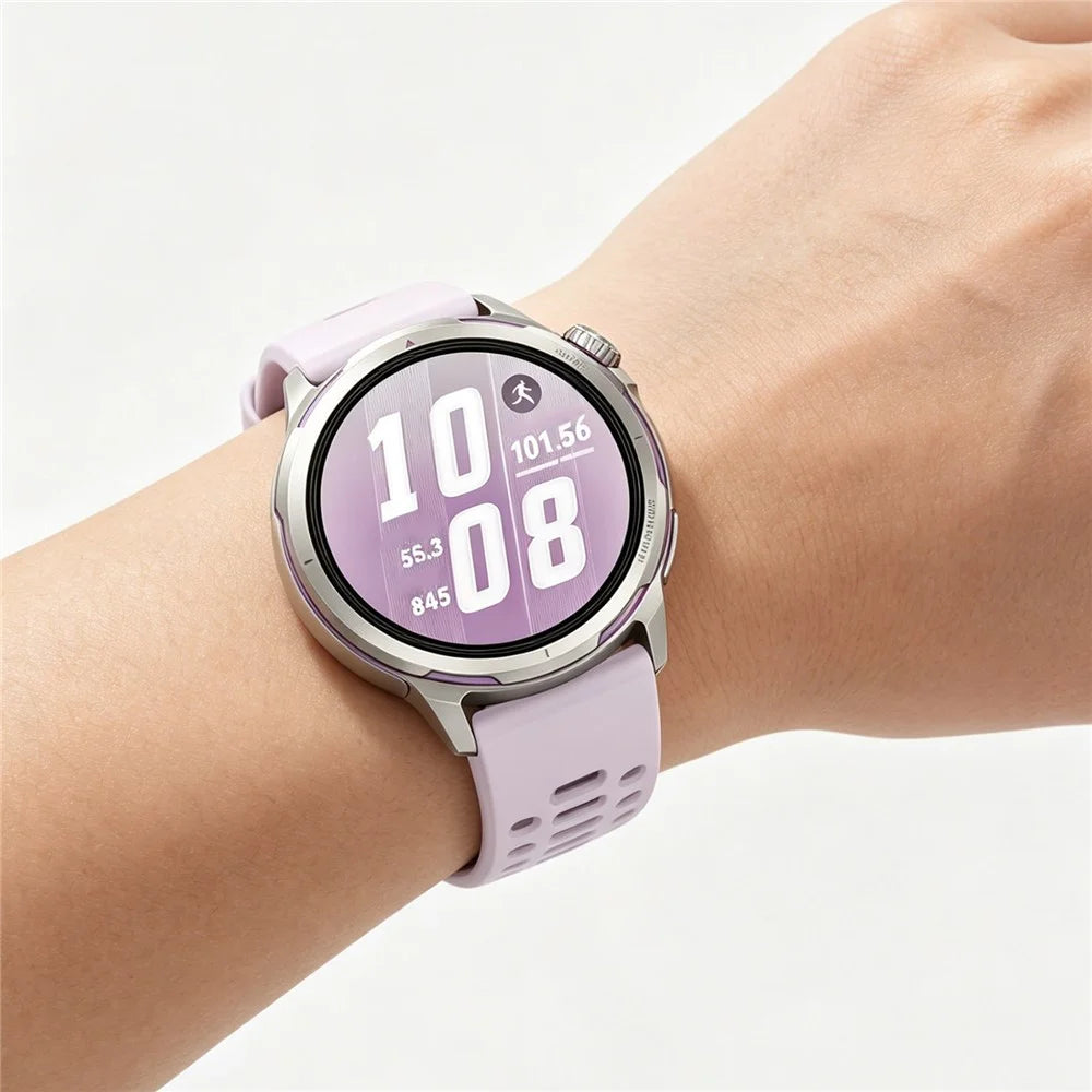 22mm Silicone Strap for Huawei Watch GT 6 46mm / GT 5 46mm / Xiaomi Watch S4 Sports Band Breathable Replacement Wristband - Purple - 3