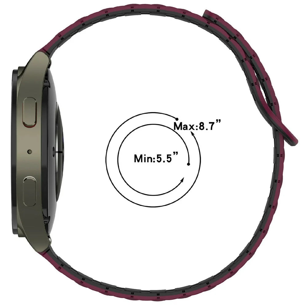 Silicone Strap for Garmin Forerunner 170 / 165 / 245 / 645 , 20mm Magnetic Sport Watch Band Replacement Wristband - Black - 3