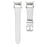 Genuine Cow Leather Strap for Google Pixel Watch 4 41mm / Watch 3 41mm / Watch 2 / Watch , Rhinestone Connector Band with Silver Buckle - White - 1
