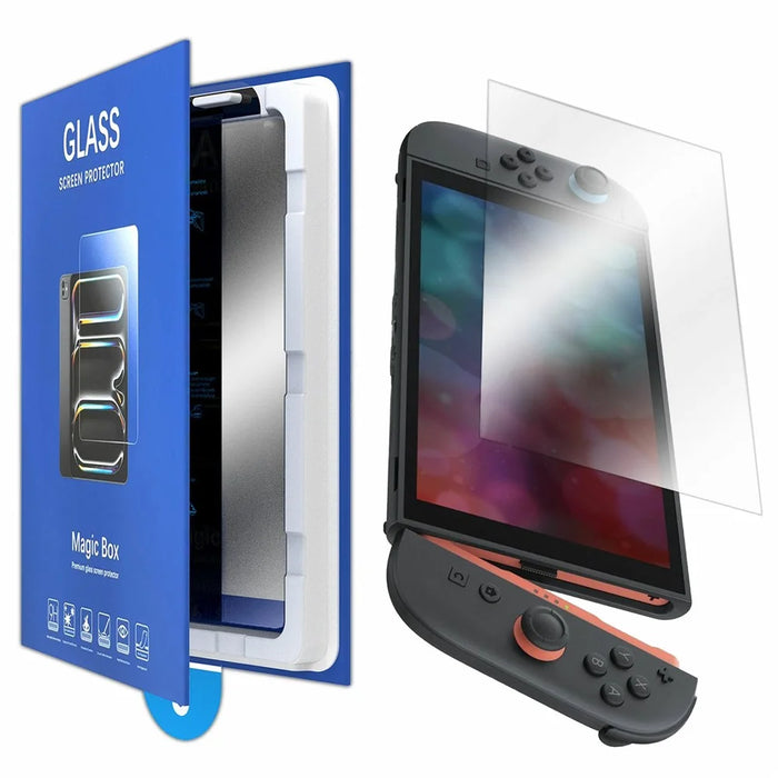 For Nintendo Switch 2 Screen Protector Ultra Clear Tempered Glass Film with Dust-Free Installation Tool - Transparent - 1