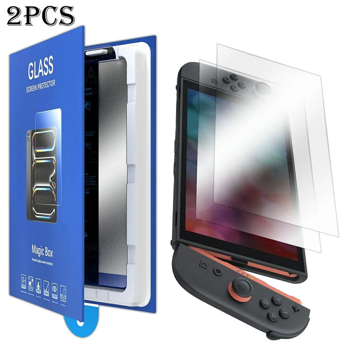 2Pcs For Nintendo Switch 2 Screen Protector Ultra Clear Tempered Glass Film with Dust-Free Installation Tool - Transparent - 1