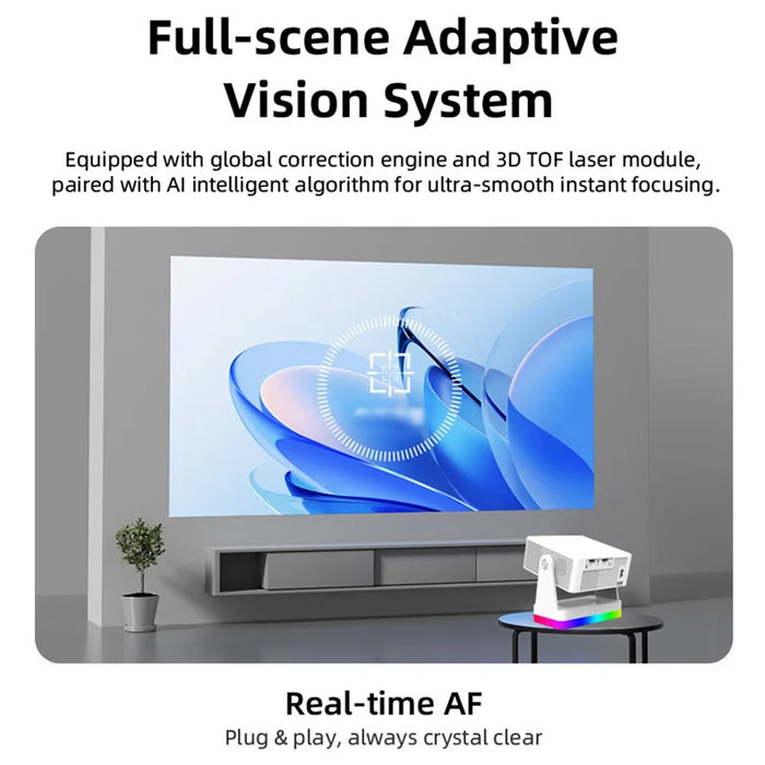 Y8S PRO X3 Smart Projector 720P HD 180 ANSI Mini Portable WiFi Bluetooth-compatible Home Theater System - EU Plug - 4