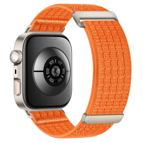 Nylon Sports Strap for Huawei Watch Fit 5 Pro / 4 Pro / 5 / 4 / 3 Magic Tape Breathable Woven Band Replacement Wristband - Orange - 1