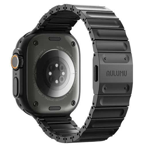 AULUMU C01 Strap for Apple Watch Ultra 3 2 1 49mm  /  Series 11 10 46mm  /  9 8 7 45mm  /  SE3 SE2 SE 6 5 4 44mm  /  3 2 1 42mm Titanium Alloy Watch Band - Black - 1