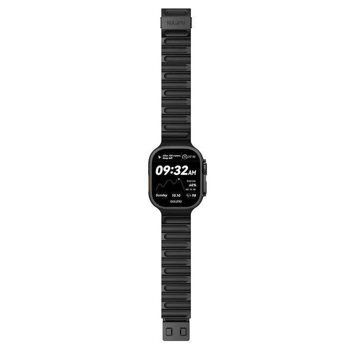 AULUMU C01 Strap for Apple Watch Ultra 3 2 1 49mm  /  Series 11 10 46mm  /  9 8 7 45mm  /  SE3 SE2 SE 6 5 4 44mm  /  3 2 1 42mm Titanium Alloy Watch Band - Black - 3