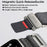 AULUMU C03 Titanium Alloy Strap for Apple Watch Ultra 3 2 1 49mm  /  Series 11 10 46mm  /  9 8 7 45mm  /  SE3 SE2 SE 6 5 4 44mm  /  3 2 1 42mm Magnetic Buckle Quick Release Microfiber Band - Silver+Black - 3