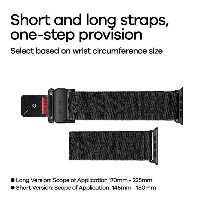 AULUMU C03 Titanium Alloy Strap for Apple Watch Ultra 3 2 1 49mm  /  Series 11 10 46mm  /  9 8 7 45mm  /  SE3 SE2 SE 6 5 4 44mm  /  3 2 1 42mm Magnetic Buckle Quick Release Microfiber Band - Silver+Black - 6