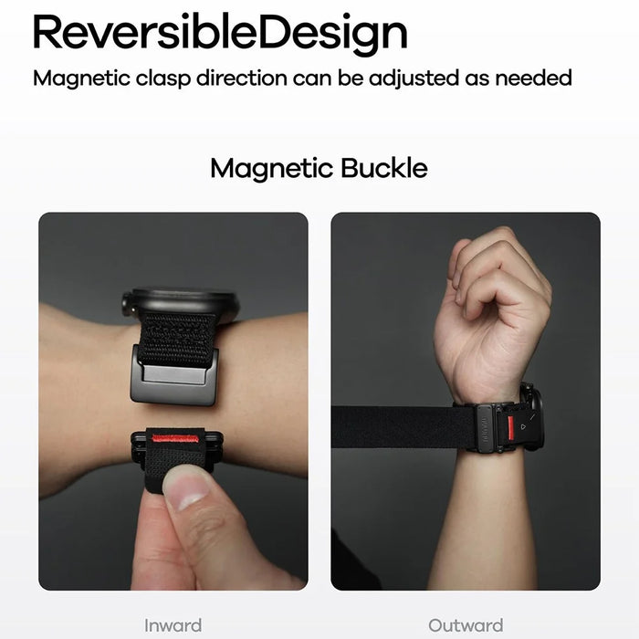 AULUMU C03 Titanium Alloy Strap for Apple Watch Ultra 3 2 1 49mm  /  Series 11 10 46mm  /  9 8 7 45mm  /  SE3 SE2 SE 6 5 4 44mm  /  3 2 1 42mm Magnetic Buckle Quick Release Microfiber Band - Silver+Black - 7
