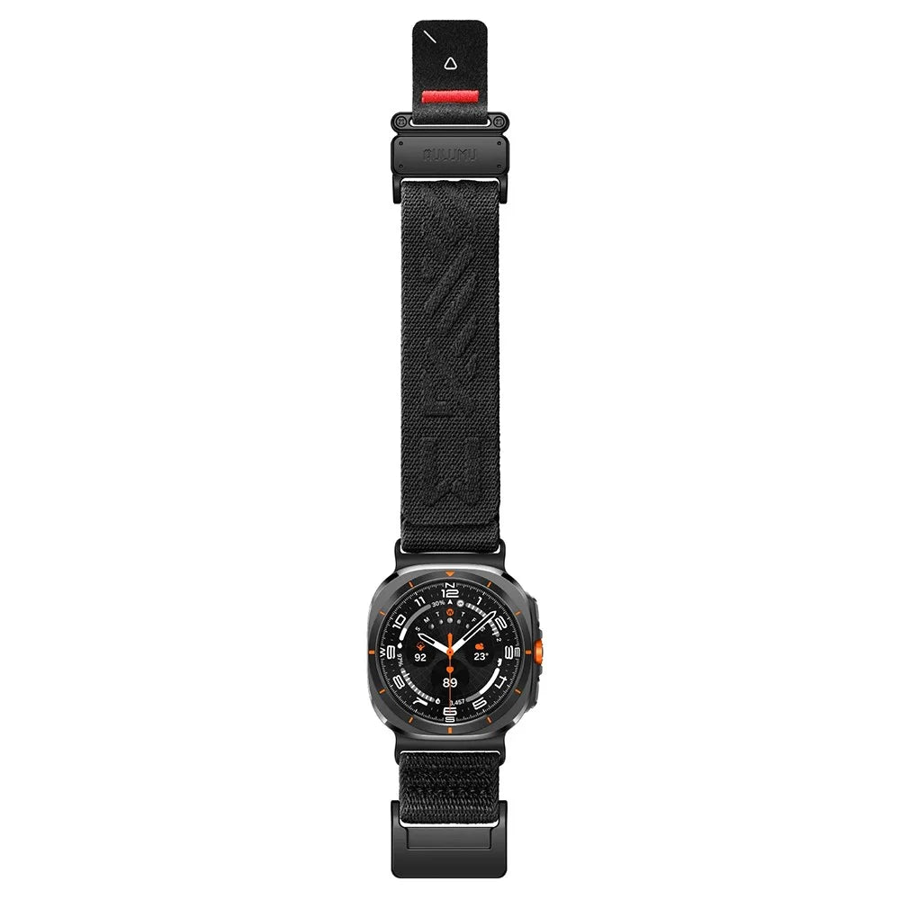 AULUMU CS03 For Samsung Galaxy Watch Ultra2 47mm / Watch Ultra (2025) 47mm / Watch Ultra 47mm Quick Release Strap Magnetic Microfiber Wristband - Black - 2