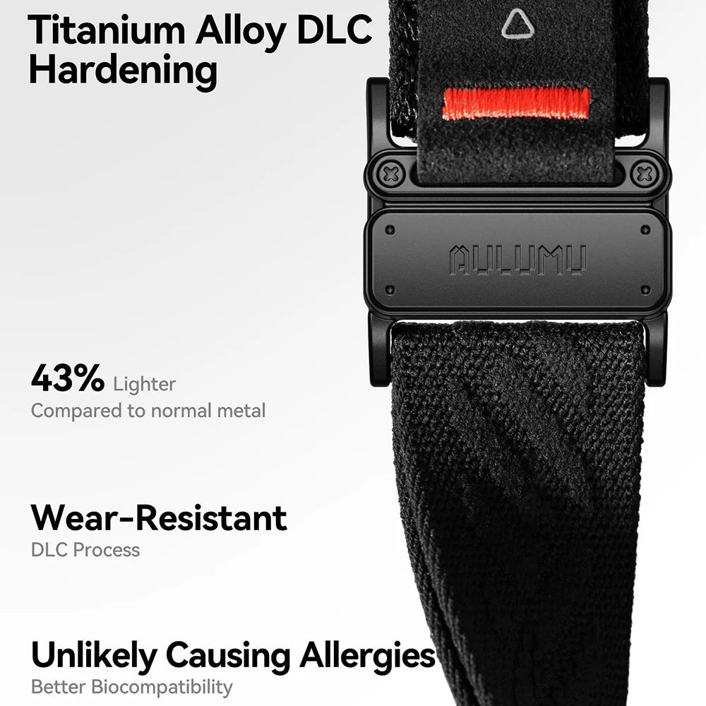 AULUMU CS03 For Samsung Galaxy Watch Ultra2 47mm / Watch Ultra (2025) 47mm / Watch Ultra 47mm Quick Release Strap Magnetic Microfiber Wristband - Black - 5