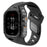 AULUMU A01 For Apple Watch Ultra 2 49mm  /  Ultra 49mm Fluoroelastomer Strap with Integrated Carbon Fiber + PC Watch Case - Black - 1