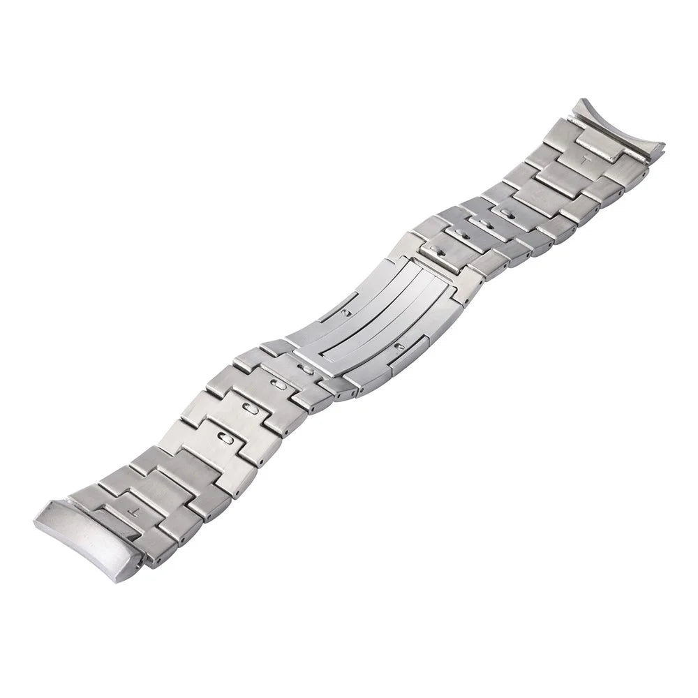 For Huawei Watch Buds 2 Titanium Alloy Band Three-Link Chain  Metal Wristband Strap - Silver - 2