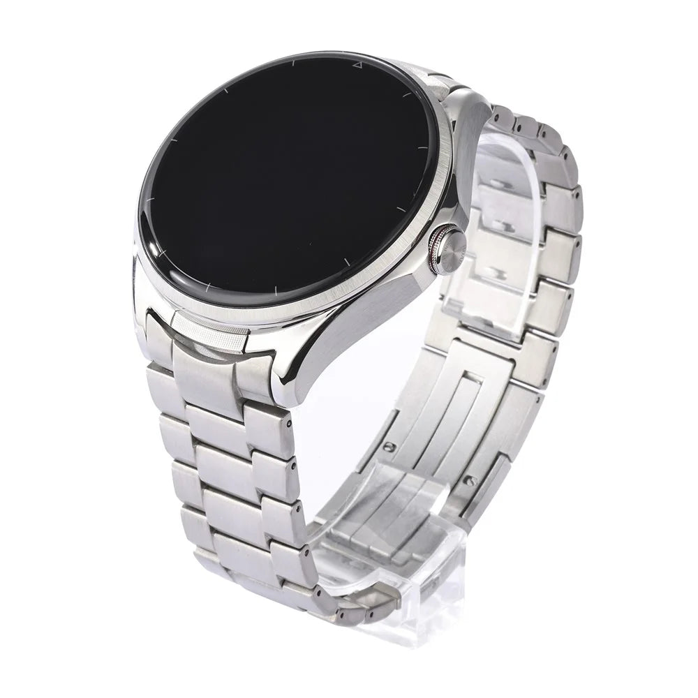 For Huawei Watch Buds 2 Titanium Alloy Band Three-Link Chain  Metal Wristband Strap - Silver - 3