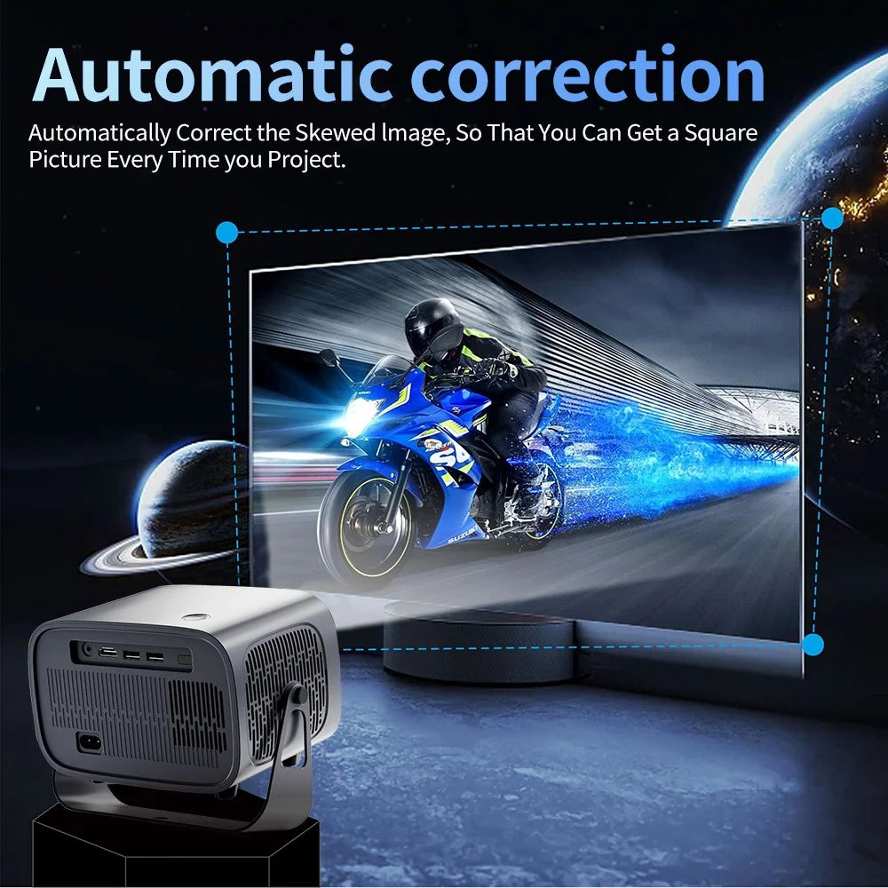 A10 PLUS Portable Smart Projector 720P Native 4K Decoding Android 11 WiFi 200 ANSI Lumens Home Theater - Black  /  EU Plug - 5