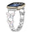 Watch Band for 	Fitbit Versa 4 / Versa 3 / Sense 2 , Butterfly Rhinestone Decor Metal Chain Wrist Strap - Silver - 3