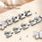 Watch Band for 	Fitbit Versa 4 / Versa 3 / Sense 2 , Butterfly Rhinestone Decor Metal Chain Wrist Strap - Silver - 5