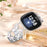 Watch Band for 	Fitbit Versa 4 / Versa 3 / Sense 2 , Butterfly Rhinestone Decor Metal Chain Wrist Strap - Silver - 6