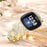 Watch Band for Fitbit Versa 4 / Versa 3 / Sense 2 , Butterfly Rhinestone Decor Electroplated Alloy Strap - Gold / Glitter Shell - 6