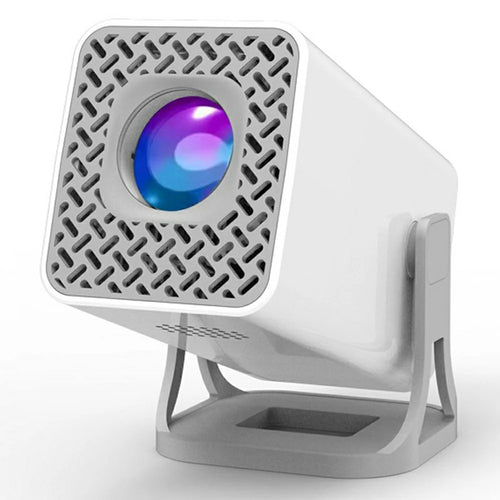 P40 Smart Projector Native 720P HD Portable Mini Projector 5G WiFi Wireless Screen Mirroring Home Theater - White  /  EU Plug - 1