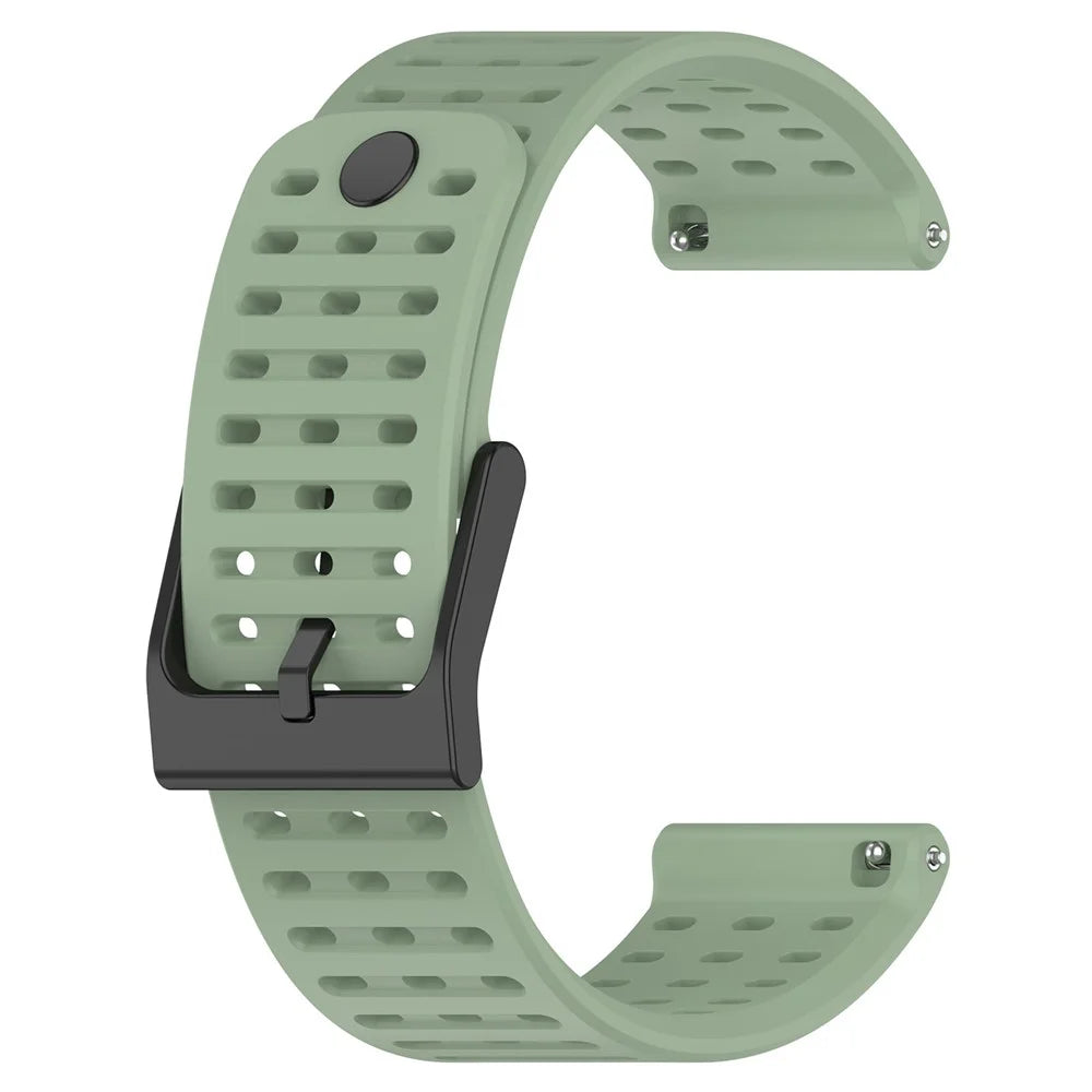 22mm Silicone Watch Strap for Suunto 9 Peak Pro / Huawei Watch GT 6 46mm / GT 5 46mm Sports Replacement Band - Lake Green - 2