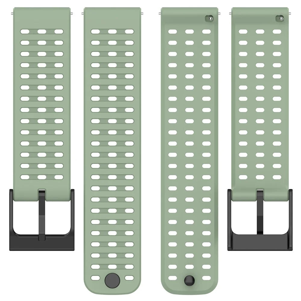 22mm Silicone Watch Strap for Suunto 9 Peak Pro / Huawei Watch GT 6 46mm / GT 5 46mm Sports Replacement Band - Lake Green - 3