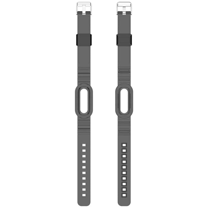 For Google Fitbit Air Transparent Watch Strap Clear TPU Watch Band with Integrated Watch Case - Transparent Black - 5