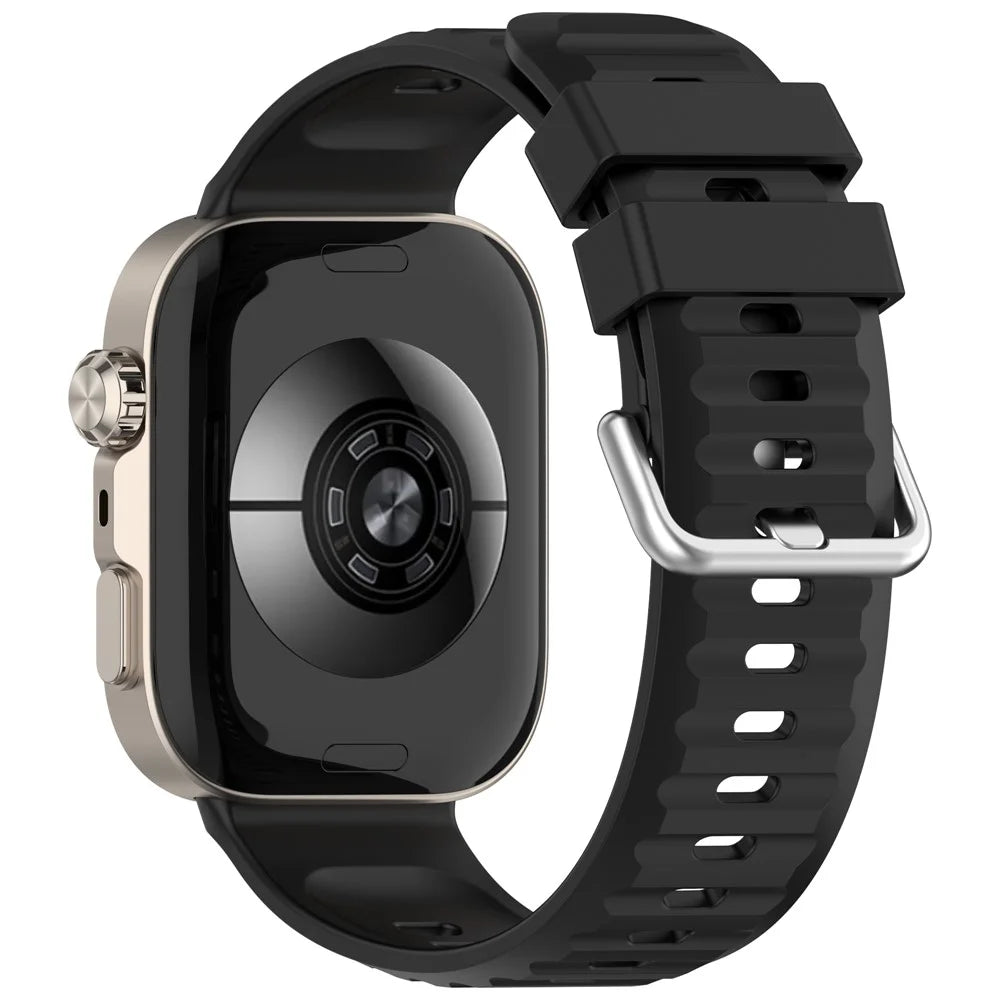 Silicone Strap For Huawei Watch Fit 5 Pro / Fit 5 / Fit 4 Pro / Fit 4 / Fit 3 , Quick Release Wristband with Metal Buckle - Black - 1