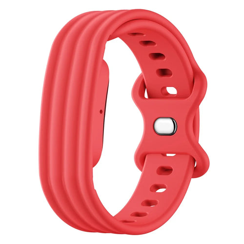 Size S Silicone Strap for Google Fitbit Air Butterfly Buckle Sweatproof Sports Band - Red - 1