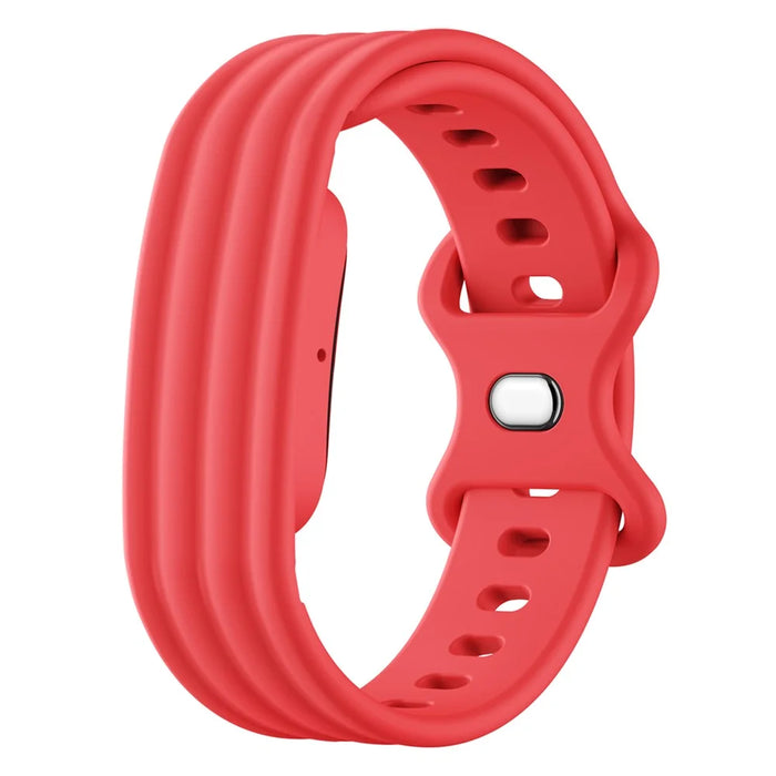 Size S Silicone Strap for Google Fitbit Air Butterfly Buckle Sweatproof Sports Band - Red - 1