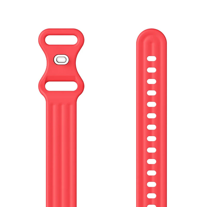 Size S Silicone Strap for Google Fitbit Air Butterfly Buckle Sweatproof Sports Band - Red - 3