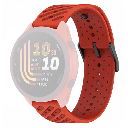 Watch Strap for Garmin Forerunner 70 / 170 / 170 Music , Breathable 20mm Dual Color Silicone Sports Wristband - Orange - 1
