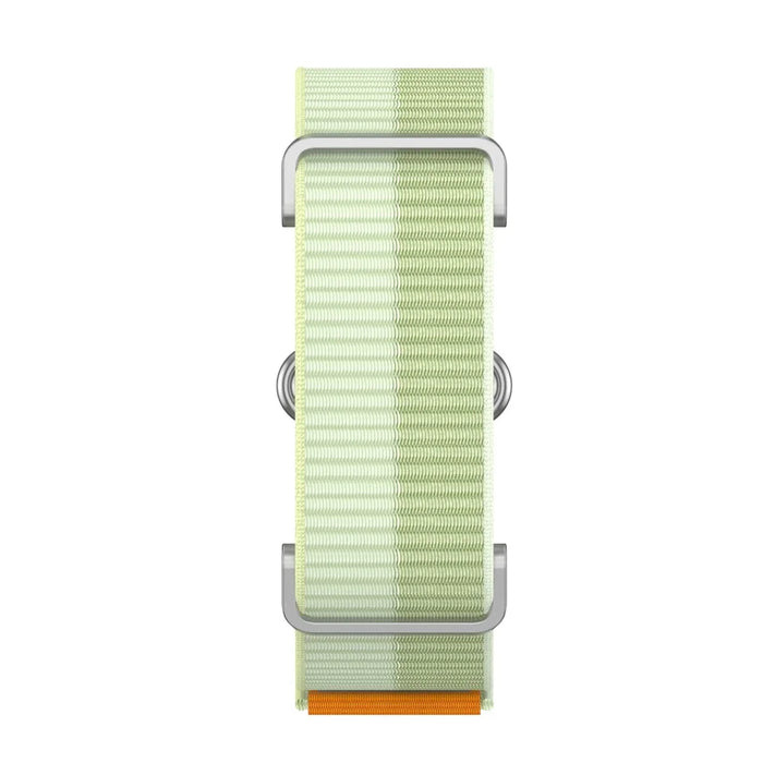 For Google Fitbit Air Nylon Loop Band Adjustable Magic Tape Replacement Watch Strap with Metal Protective Case - Mint Green - 4