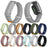For Google Fitbit Air Nylon Loop Band Adjustable Magic Tape Replacement Watch Strap with Metal Protective Case - Mint Green - 6